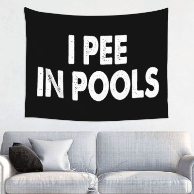 Kkaingg Funny Gift I pee in pool Tapestry 29x37in Beach Blanket Tapestry for bedroom Wall Hanging Aesthetic Tapestry Wall Blanket