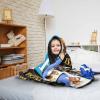 Personalized Love Dad Photo Blanket Custom Family Picture Collage Blanket with Your Love Message, Soft Throw Blanket (4 Photos, 60"x80") view 2