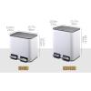 Wastepaper Basket Classification Trash Can Household Kitchen Stainless Steel Step Trash Can Large Pedal Garbage Bin Living Room Double Bucket with Lid Trash Can Garbage Can (Color : White-L Size) view 2