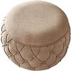 OLOTU Low Stool Simple and Light Luxury Low Stool Soft and Comfortable Round Foot Stool Velvet Ottomans Premium Sofa Stool with Storage Stable view 1