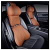 HARMOX X Luxury Car Neck Pillow Set Leather Embroidered Waist Backrest Lumbar Support Cushion Auto Seat Travel Headrest Pillow for Memory X (Color : Coffee) view 1