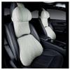 HARMOX X Luxury Car Neck Pillow Set Leather Embroidered Waist Backrest Lumbar Support Cushion Auto Seat Travel Headrest Pillow for Memory X (Color : Coffee) view 4