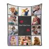 Customized Family Photos Collage Blanket for Best Dad Ever, Personalized Dad Photo Throw Blanket Soft & Warm Blanket for Sofa Bed Travel (10 Photos, 40"x50") view 1