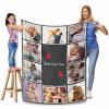 Customized Family Photos Collage Blanket for Best Dad Ever, Personalized Dad Photo Throw Blanket Soft & Warm Blanket for Sofa Bed Travel (10 Photos, 40"x50") view 4