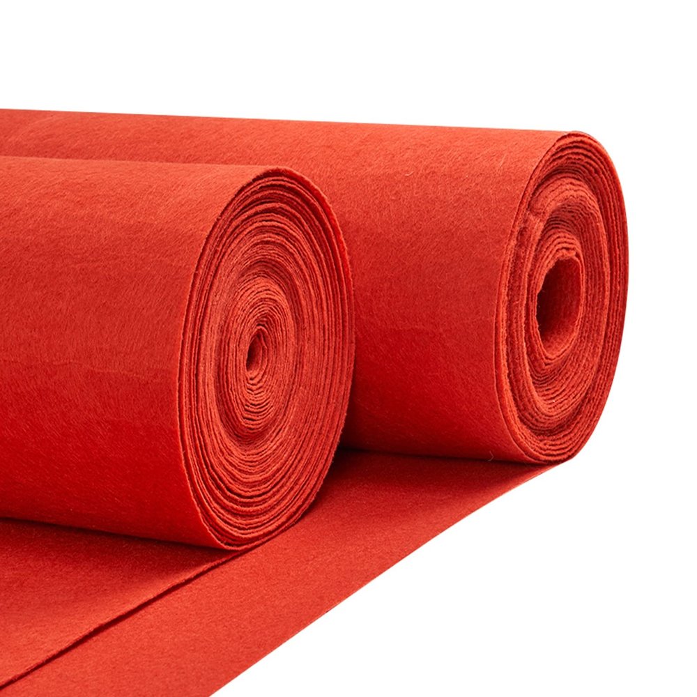 10 20 30Meter Red Carpet Runner Wedding Aisle Runner Event Carpet Non-Slip Bridal Walkway Runner Rug for Movie Nights, Red Carpet Events Stairway Runner (Size : 1x15m)