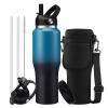 32oz Insulated Water Bottle with Straw - Spout Lid, Protective Boot, Vacuum Stainless Steel Bottles Leak-Proof, Thermo Mug Flask Fit in Car Bike Cup Holder Father's Day Gift view 1