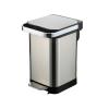 DYPASA Wastepaper Basket Pedal Trash Can Stainless Steel Household Large-Capacity Trash Can Kitchen Living Room with Lid Garbage Bin (25 Liters / 6.6 Gallons) Garbage Can (Size : A-15L) view 1