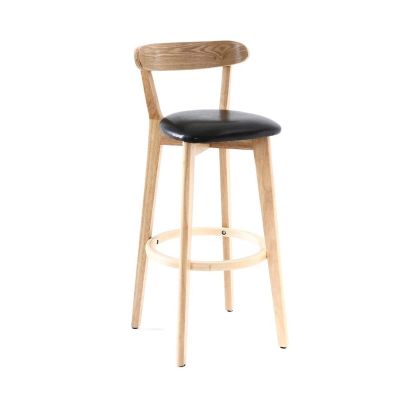 Barstools Exquisite Wooden Bar Chair Modern Simple Back High Stool Front Desk Chair Restaurant Island Bench Kitchen Bar Stool (Color : D)