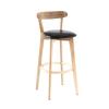 Barstools Exquisite Wooden Bar Chair Modern Simple Back High Stool Front Desk Chair Restaurant Island Bench Kitchen Bar Stool (Color : D) view 1