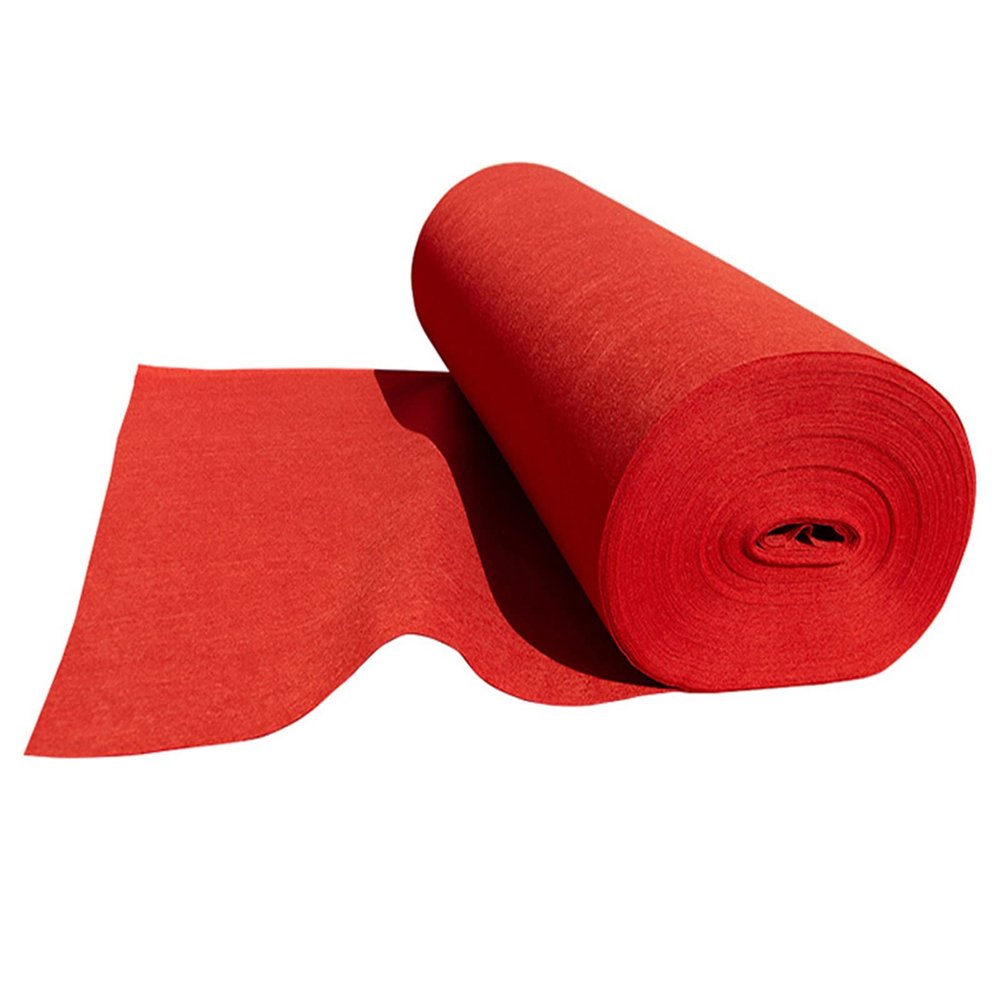 Red Aisle Event Carpet Runner Non-Slip Wedding Events Runway Carpet Rug Polyester Hallway Rugs for Wedding Party Thanksgiving Essential Movie Night, Cutable (Size : 1.2x20m)