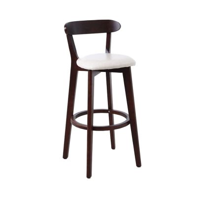 Barstools Exquisite Wooden Bar Chair Modern Simple Back High Stool Front Desk Chair Restaurant Island Bench Kitchen Bar Stool (Color : O)