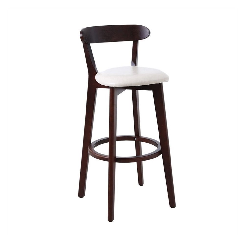 Barstools Exquisite Wooden Bar Chair Modern Simple Back High Stool Front Desk Chair Restaurant Island Bench Kitchen Bar Stool (Color : O)