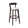 Barstools Exquisite Wooden Bar Chair Modern Simple Back High Stool Front Desk Chair Restaurant Island Bench Kitchen Bar Stool (Color : O) view 1
