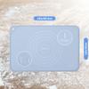 EuChoiz Silicone Pastry Mat 24"*16" Extra Thick Non Stick Baking Mat Food Grade Silicone Dough Rolling Bake Mat with Edge Heightening Blue view 4