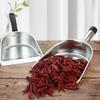 KICHOUSE Ergonomic Handle 1 Pc Stainless Steel Food Scoop Ice Tea Shovel Multipurpose Flour Scooper Dried Fruit Pet Food Shovel Silver view 2