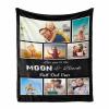 MyPupSocks Personalized Photo Collage Blanket for Best Dad Ever, Custom Dad Pictures Throw Blanket with Your Love Message 60 x 80 inch Perfect for Father's Day Birthday or Christmas view 1