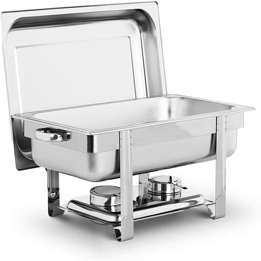 UZOURI Stainless Steel Chafing Dish, 9L Chafing Dish Set Food Warmer Buffet Chafing Dishes Set for Catering Buffet Warmer with Folding Frame, for Buffet Catering(Size:9L) (9L)