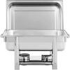 UZOURI Stainless Steel Chafing Dish, 9L Chafing Dish Set Food Warmer Buffet Chafing Dishes Set for Catering Buffet Warmer with Folding Frame, for Buffet Catering(Size:9L) (9L) view 2