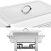 UZOURI Stainless Steel Chafing Dish, 9L Chafing Dish Set Food Warmer Buffet Chafing Dishes Set for Catering Buffet Warmer with Folding Frame, for Buffet Catering(Size:9L) (9L) view 3