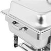 UZOURI Stainless Steel Chafing Dish, 9L Chafing Dish Set Food Warmer Buffet Chafing Dishes Set for Catering Buffet Warmer with Folding Frame, for Buffet Catering(Size:9L) (9L) view 4