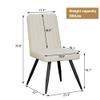 Aklaus Velvet Dining Chairs Set of 2,Upholstered Kitchen Dining Room Chairs,Modern Armless Side Chairs with Soft Seat Accent Chairs for Living Room Bedroom Restaurant Bistro Beige view 2