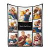 Custom Best Dad Ever Photo Collage Blanket, Personalized Family with Dad Pictures Throw Blanket, Soft & Cozy Blanket for Dad Birthday, (8 Photos, 60 x 80 inch) view 1