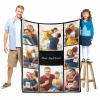 Custom Best Dad Ever Photo Collage Blanket, Personalized Family with Dad Pictures Throw Blanket, Soft & Cozy Blanket for Dad Birthday, (8 Photos, 60 x 80 inch) view 3
