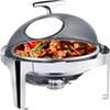 UZOURI Stainless Steel Chafing Dish Sets, Stainless Steel Round Chafer Set Food Warmer Buffet, for Buffet Catering Kitchen Party Graduation Events Parties view 2