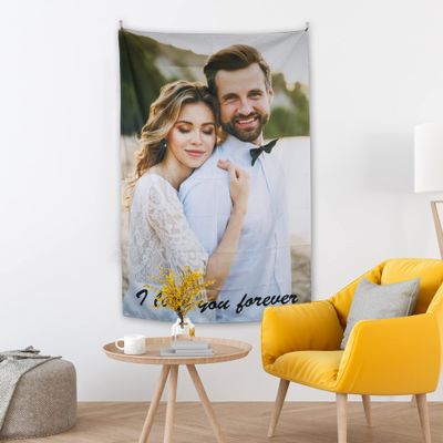 XIAYUEHUA Custom Tapestry Upload Image Customized Backdrop Flag for Bedroom Personalized Banners and Signs Wall Hanging Room Decor (37'' x 29'' Vertical)