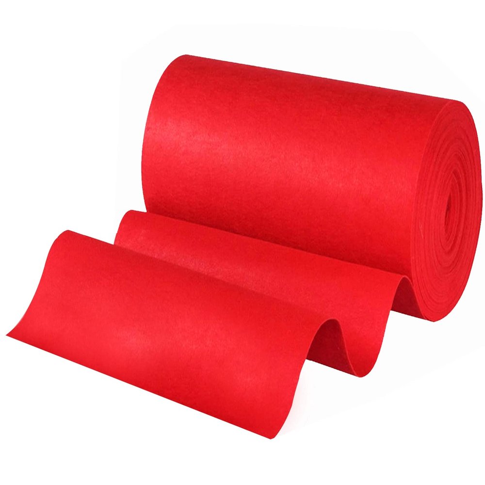 Red Carpet Runner Runway Rug, Wedding Aisle Runner 2mm Non-Slip Bridal Walkway Floor Mat for Christmas Party Church Outdoor Decorations, Reception Rug (Size : 1x10m)