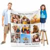Custom Photo Collage Blanket with Your Text, Custom Family Picture Throw Blanket Soft & Lighweight Blanket for Father's Day, (9 Photos, 60 x 80 inch) view 3