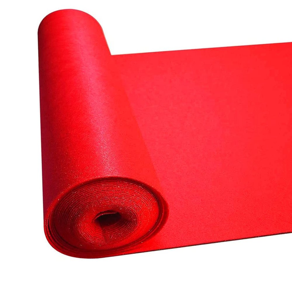 Aisle Runner for Wedding Ceremony Red Event Carpet Runner Runway Rug Cutable Bridal Walkway Rugs Runner Floor Mat for Wedding Decoration Church Party (Size : 1.5x20m)