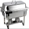 UZOURI 9L Stainless Steel Chafing Dish Set Buffet Silver Catering Warmer Set, Rectangle Chafing Dish Set, for Buffet Catering Kitchen Party view 1