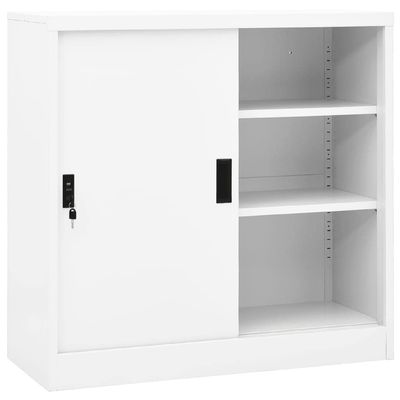CKioict Modern Floor Storage Cabinet, Living Room Modern Home Furniture Storage Organizer Cabinet,for Office, Pantry, Home,Office Cabinet with Sliding Door White 35.4"x15.7"x35.4" Steel