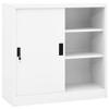 CKioict Modern Floor Storage Cabinet, Living Room Modern Home Furniture Storage Organizer Cabinet,for Office, Pantry, Home,Office Cabinet with Sliding Door White 35.4"x15.7"x35.4" Steel view 1