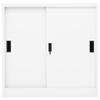 CKioict Modern Floor Storage Cabinet, Living Room Modern Home Furniture Storage Organizer Cabinet,for Office, Pantry, Home,Office Cabinet with Sliding Door White 35.4"x15.7"x35.4" Steel view 4