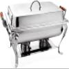 UZOURI Rectangle Chafing Dish Set, Stainless Steel Chafing Dish, Stainless Steel Food Warmer Buffet Dish Catering Pan, for Buffet Catering Kitchen Party view 1