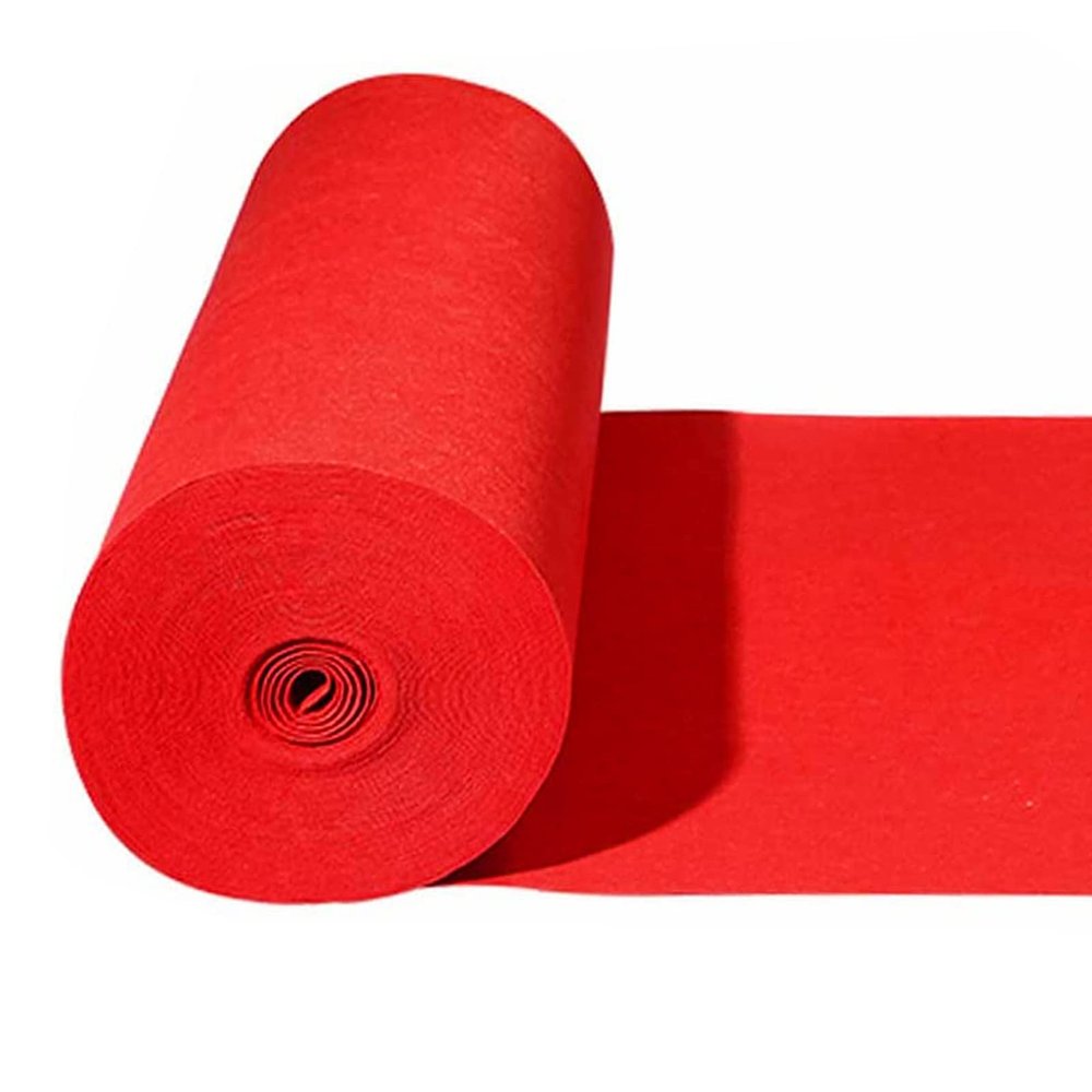Red Carpet Runner Runway Rug, Wedding Aisle Runner 2mm Non-Slip Bridal Walkway Floor Mat, 10m 20m Event Carpet Reception Rug for Christmas Party Church (Size : 1.2x30m)