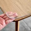FERCLA Custom Multisize Round Corner Rectangle Clear Table Cover Protector Waterproof Crystal Soft Plastic Tabletop Protective Pad for End Table/Night Stand/Side Table (52x75 inch,1.5mm Thick) view 1