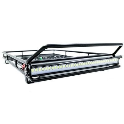 1* Metal Roof Luggage Rack & Light for Traxxas 1/10 TRX4 for Ford for Bronco for Axial (SCX10) Accessories Spare Part