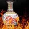 DYPASA Vase Ceramic Vase Chinese Retro Enamel Painted Porcelain Vases 9.4 Inch Large Decor Desktop Flower Vase Home Living Room Decoration Ornament Flower Vase view 4