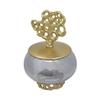 A&B Home Percy Aluminum Lidded Glass Jar - Grey/Gold view 2