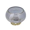 A&B Home Percy Aluminum Lidded Glass Jar - Grey/Gold view 4