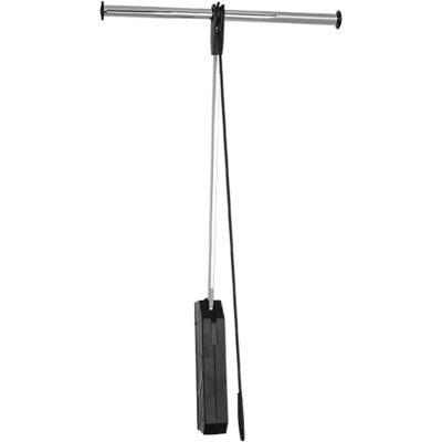 Central Wall-Mounted Soft-Close Wardrobe Lift Expanding Steel Tubing with Black Plastic Housing, Closet Pull Down Rods Hanger for Hanging Clothes Wardrobe Lift Rail Organizer Storage System