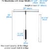 Central Wall-Mounted Soft-Close Wardrobe Lift Expanding Steel Tubing with Black Plastic Housing, Closet Pull Down Rods Hanger for Hanging Clothes Wardrobe Lift Rail Organizer Storage System view 2