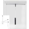 Central Wall-Mounted Soft-Close Wardrobe Lift Expanding Steel Tubing with Black Plastic Housing, Closet Pull Down Rods Hanger for Hanging Clothes Wardrobe Lift Rail Organizer Storage System view 4