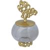 A&B Home Percy Aluminum Lidded Glass Jar - 6.5" Dia. x 10" H - Grey/Gold view 2