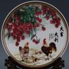 26cm China Old Porcelain Qing Famille Rose Chicken Pattern Plate Home Decor view 2
