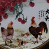 26cm China Old Porcelain Qing Famille Rose Chicken Pattern Plate Home Decor view 4