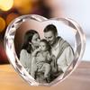 3D Crystal Photo Personalized with Light Base Custom Photo Crystal with Your Own Photo for Mom Dad Men Women Family Picture Crystal Gifts for Birthday Mother's Father's Day Anniversary (Heart) view 2